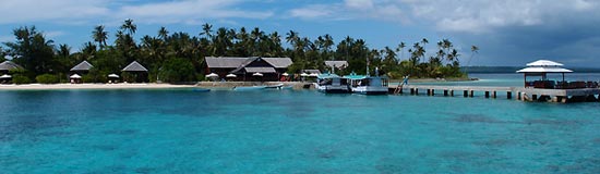 Wakatobi jetty and longhouse