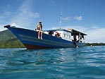 Enjoying a surface interval at Bunaken, Sulawesi, Indonesia