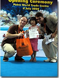 Presentation on stage, Kuala Lumpur, Malaysia. MIDE 2008