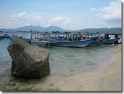 Dive boats at Menjangan Island, Bali,Indonesia