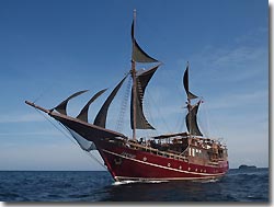 The Arenui- diving from the Arenui at Raja Ampat, West-Papua, Indonesia.