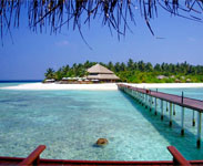 Blue lagoons of Filitheyo island beach